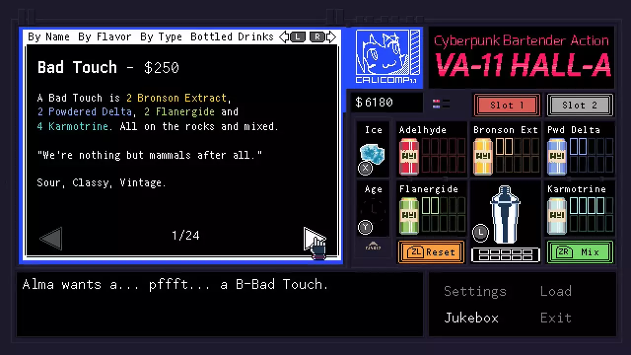 VA-11 HALL-A：赛博朋克酒保行动-VA-11 HALL-AVA-11 HALL-A: Cyberpunk Bartender Action-游戏截图-好玩游戏库