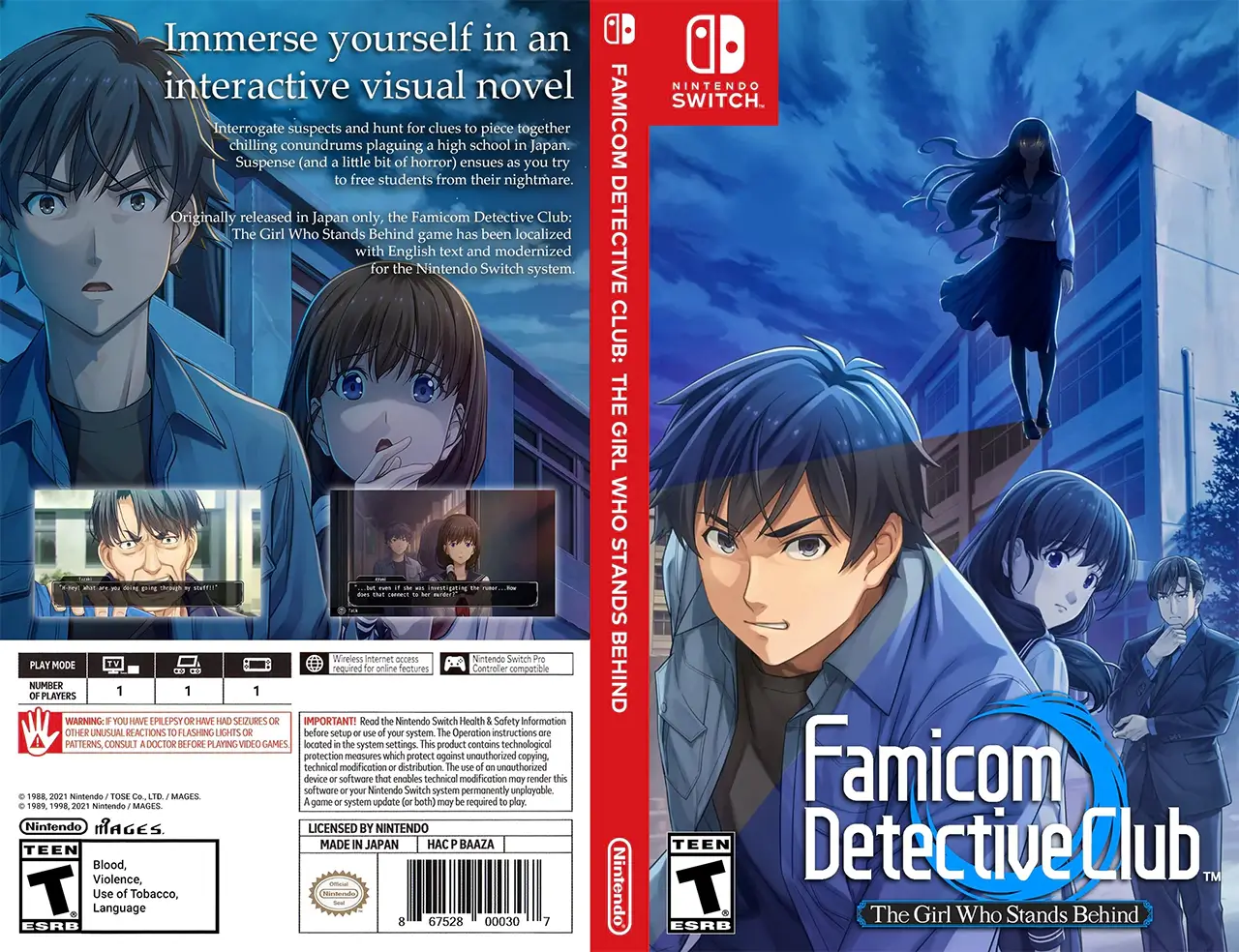 Famicom 侦探俱乐部：站在身后的少女-Famicom Detective Club: The Girl Who Stands Behind-游戏截图-好玩游戏库