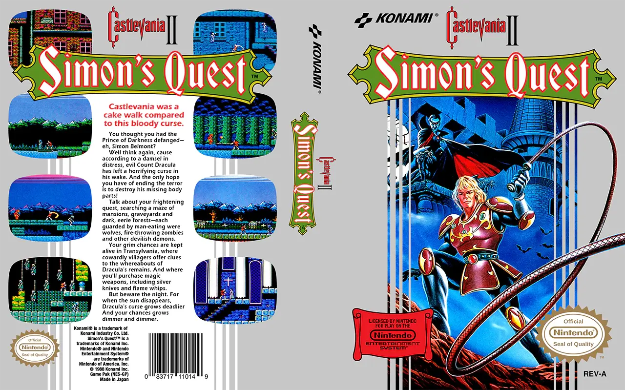恶魔城 II：西蒙的传说-Castlevania II: Simon's Quest-游戏截图-好玩游戏库