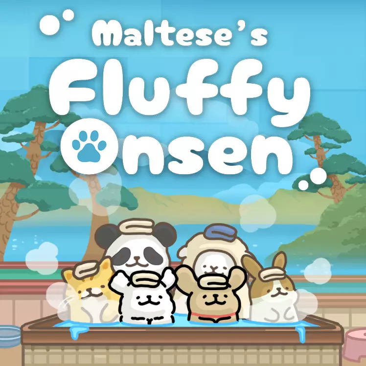 线条小狗：动物温泉