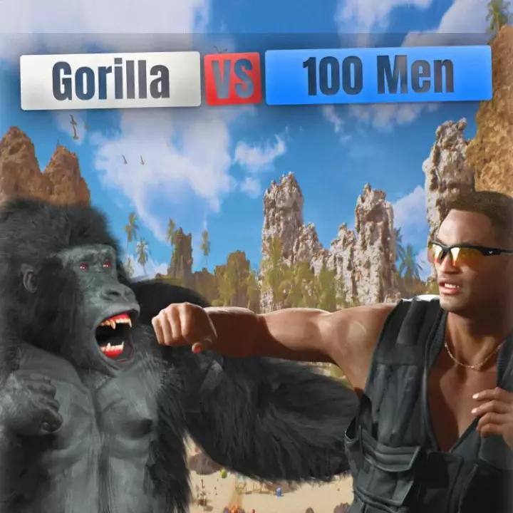 猩猩对战 100 个男人