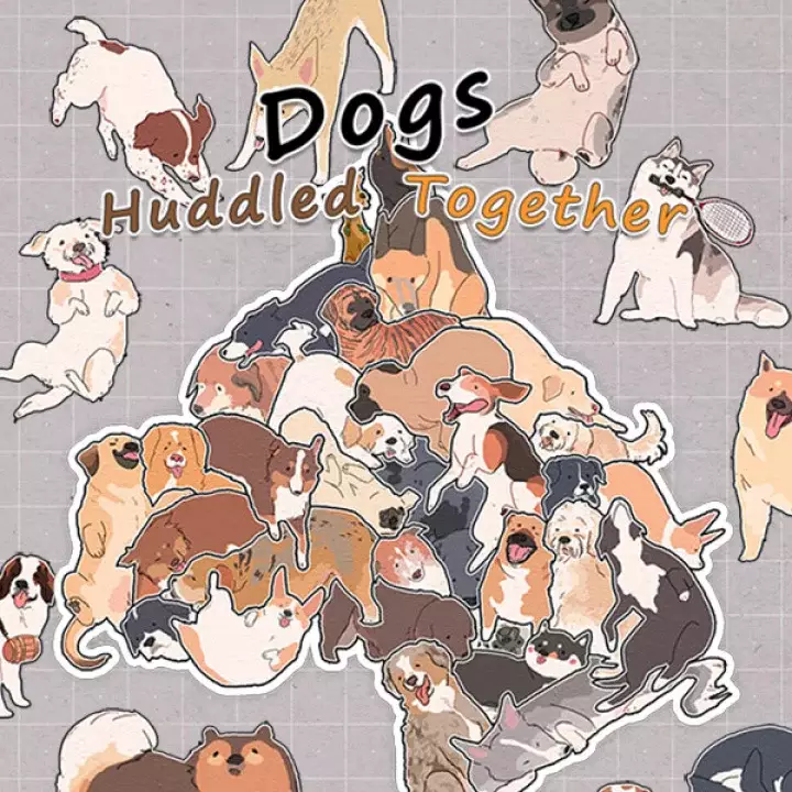 挤在一起的狗狗