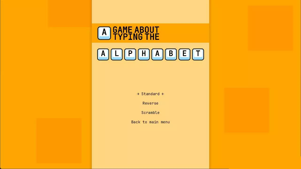 A Game About Typing The Alphabet