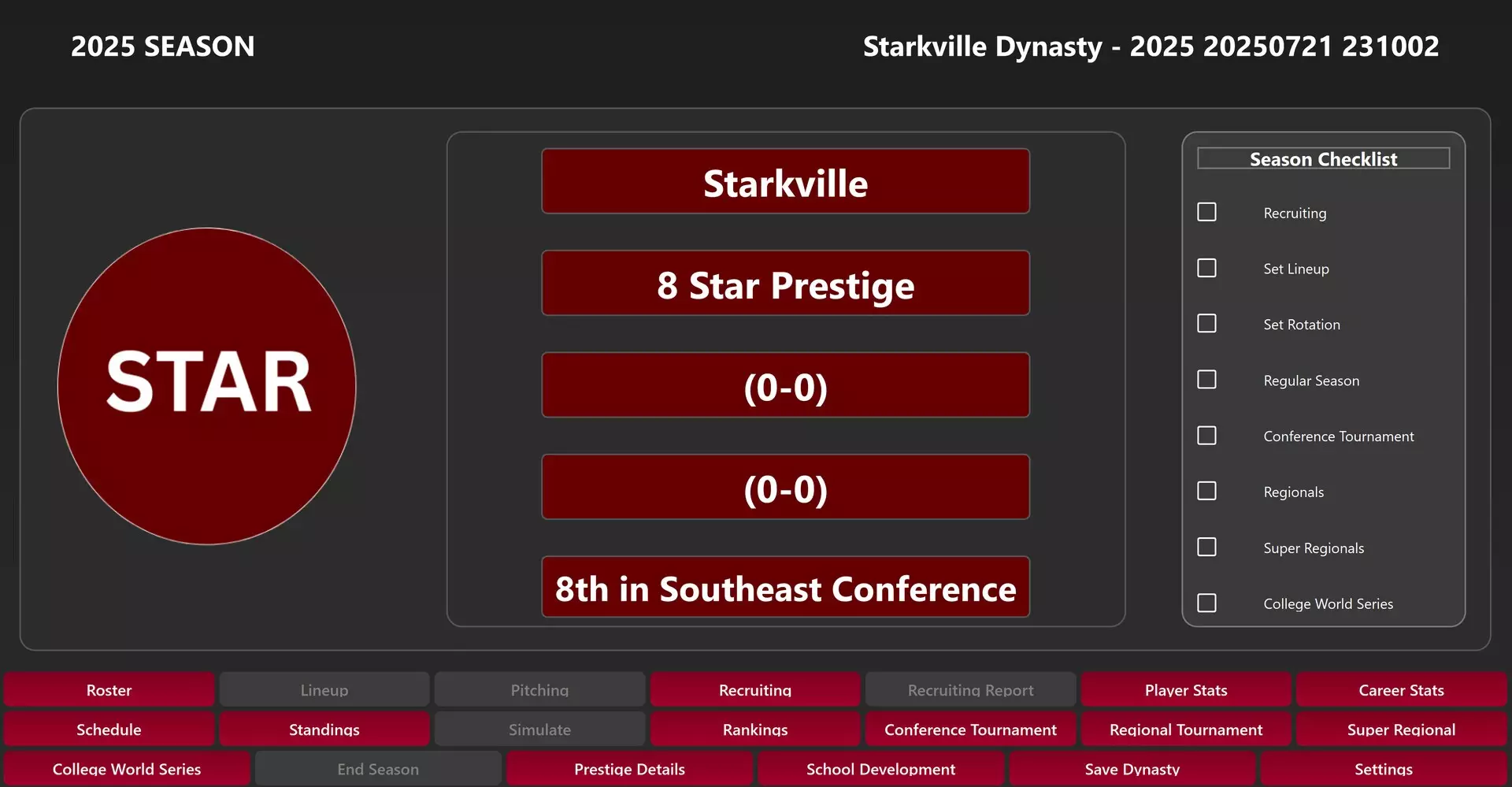 -College Baseball: Dynasty Builder-游戏截图-好玩游戏库