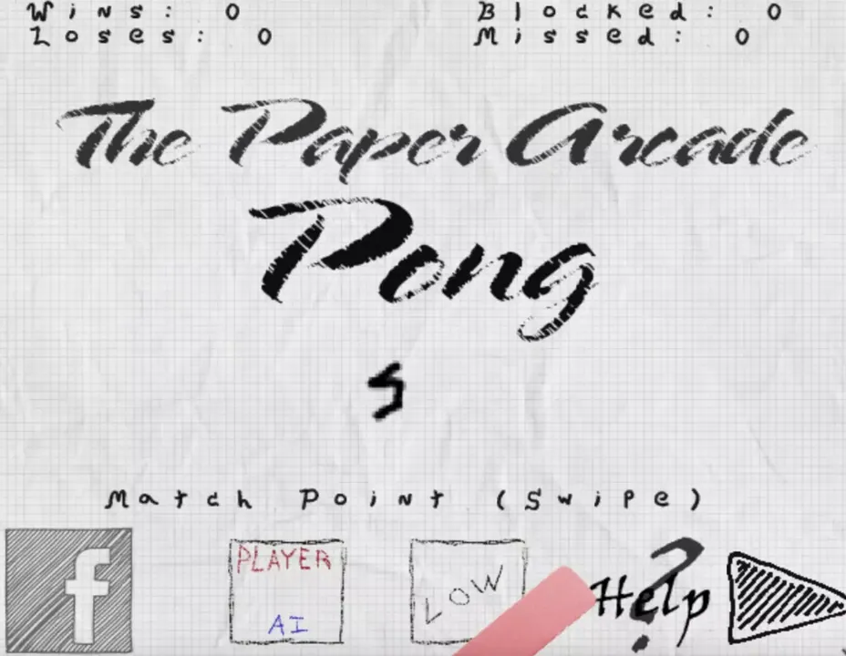 -The Paper Arcade: Pong-游戏截图-好玩游戏库