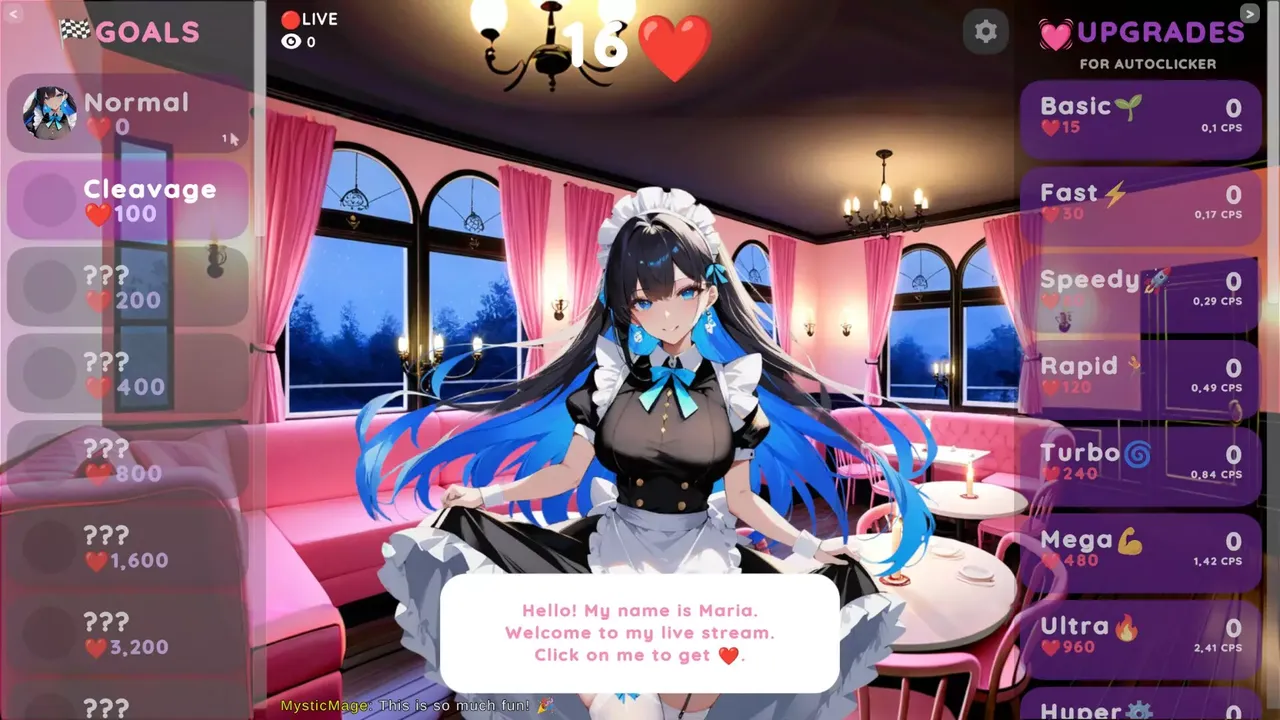 -Hentai Clicker: Maria is streaming-游戏截图-好玩游戏库