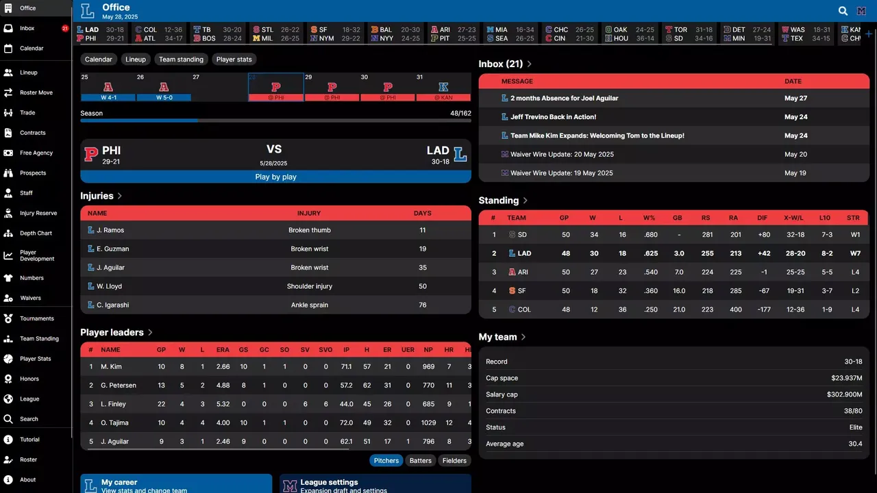 Baseball Legacy Manager 25