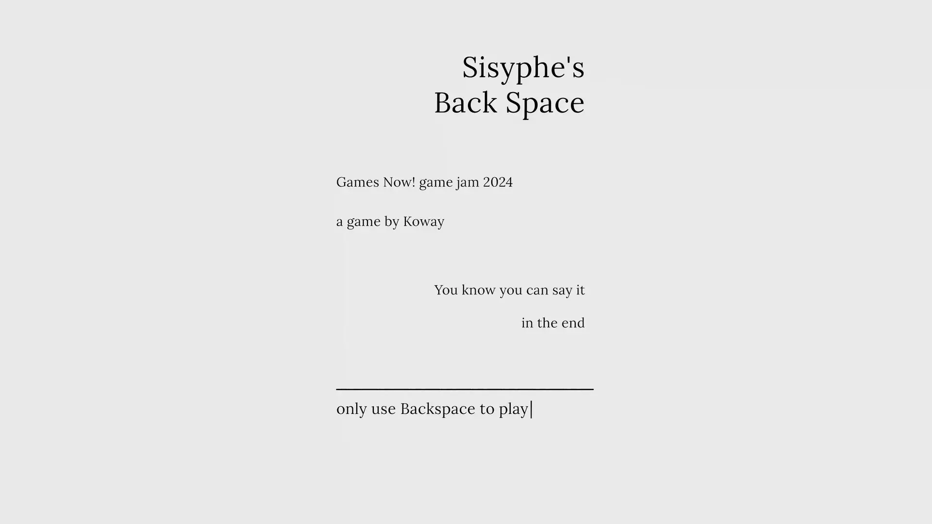 -Sisyphe's Backspace-游戏截图-好玩游戏库