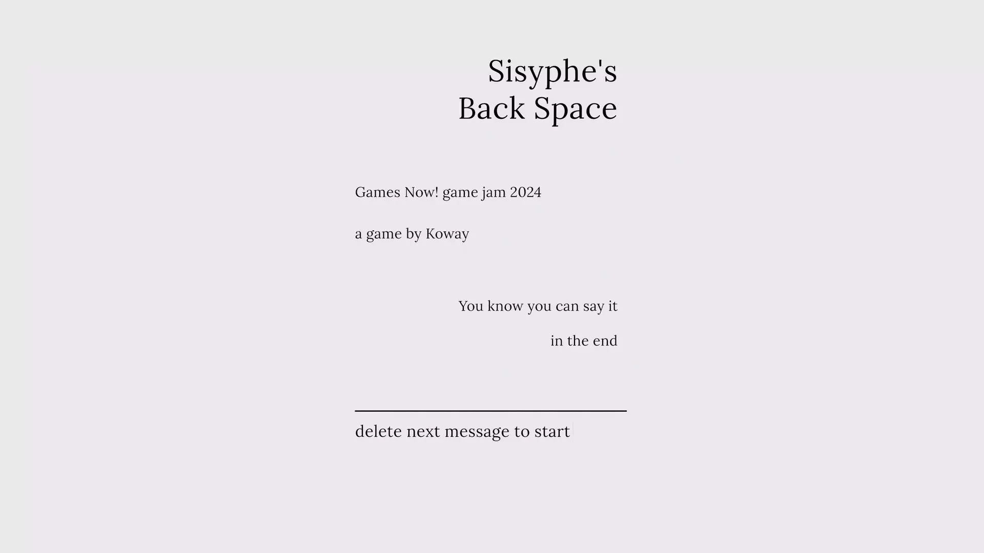-Sisyphe's Backspace-游戏截图-好玩游戏库