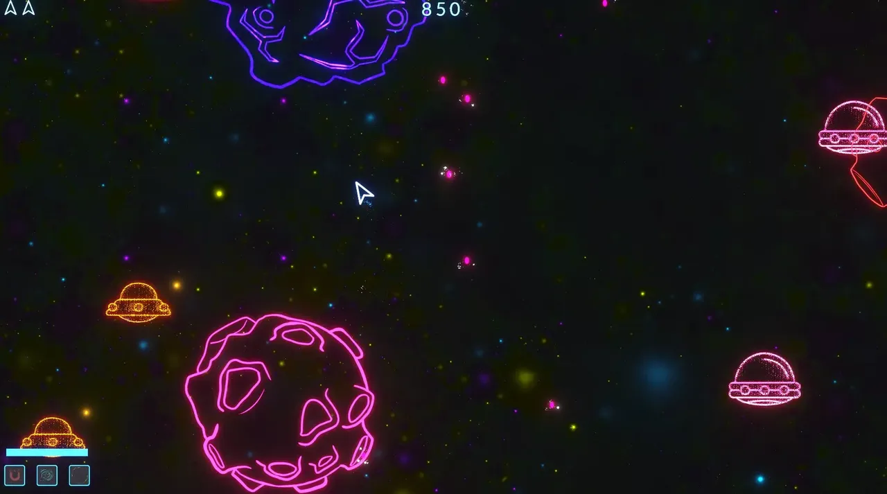 -Asteroids Neon-游戏截图-好玩游戏库