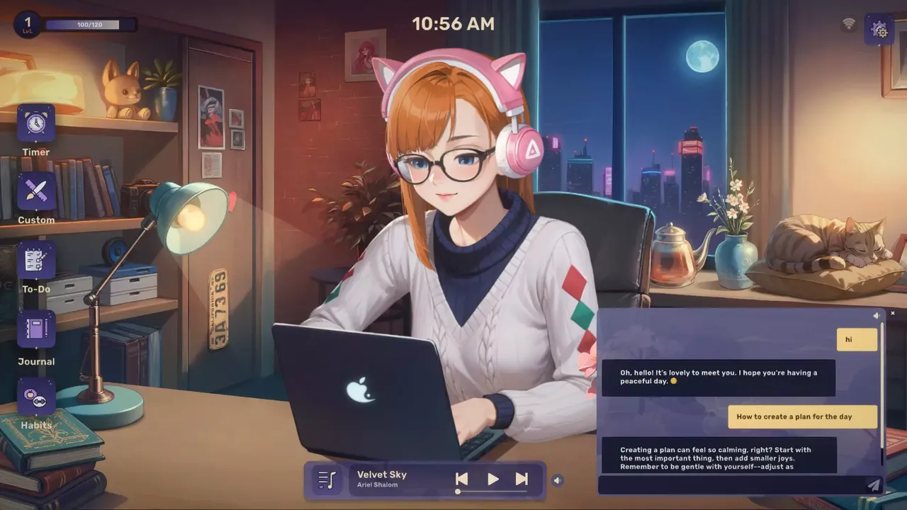 -Lo-Fi Girl: AI Assistant 🎧🤍-游戏截图-好玩游戏库