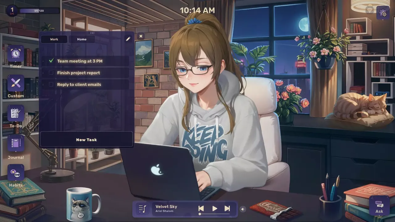 -Lo-Fi Girl: AI Assistant 🎧🤍-游戏截图-好玩游戏库