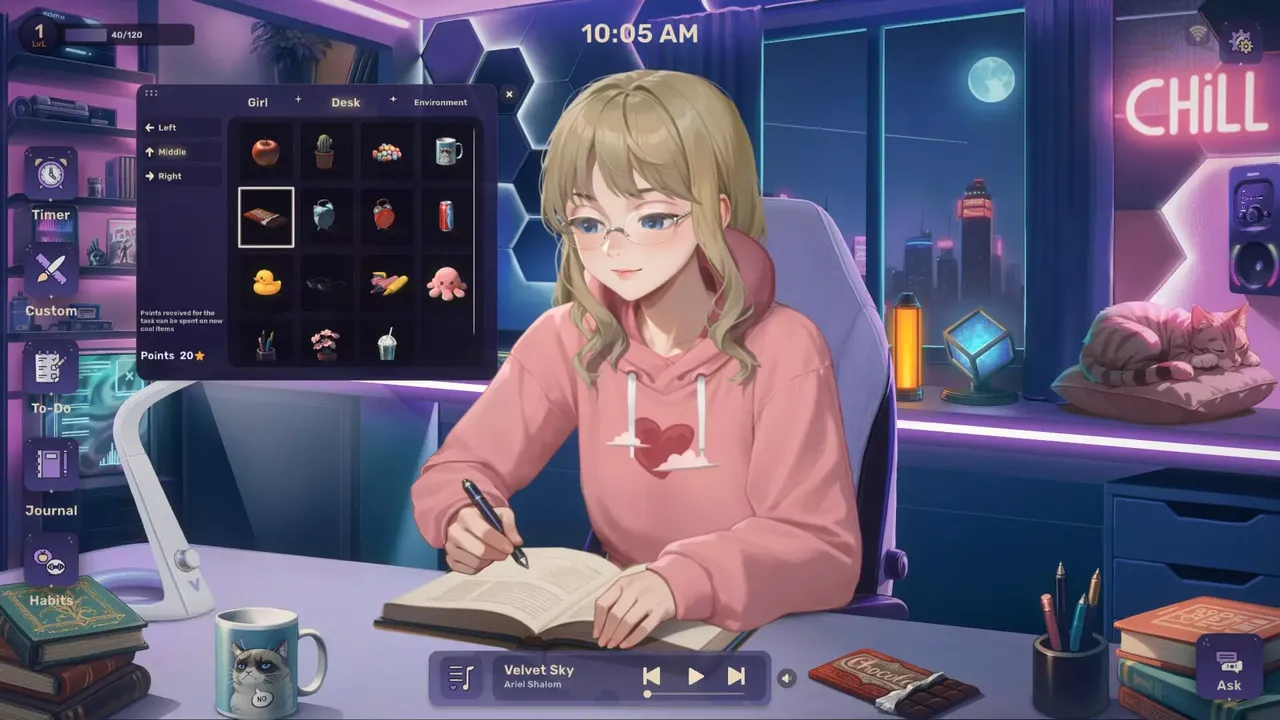 -Lo-Fi Girl: AI Assistant 🎧🤍-游戏截图-好玩游戏库