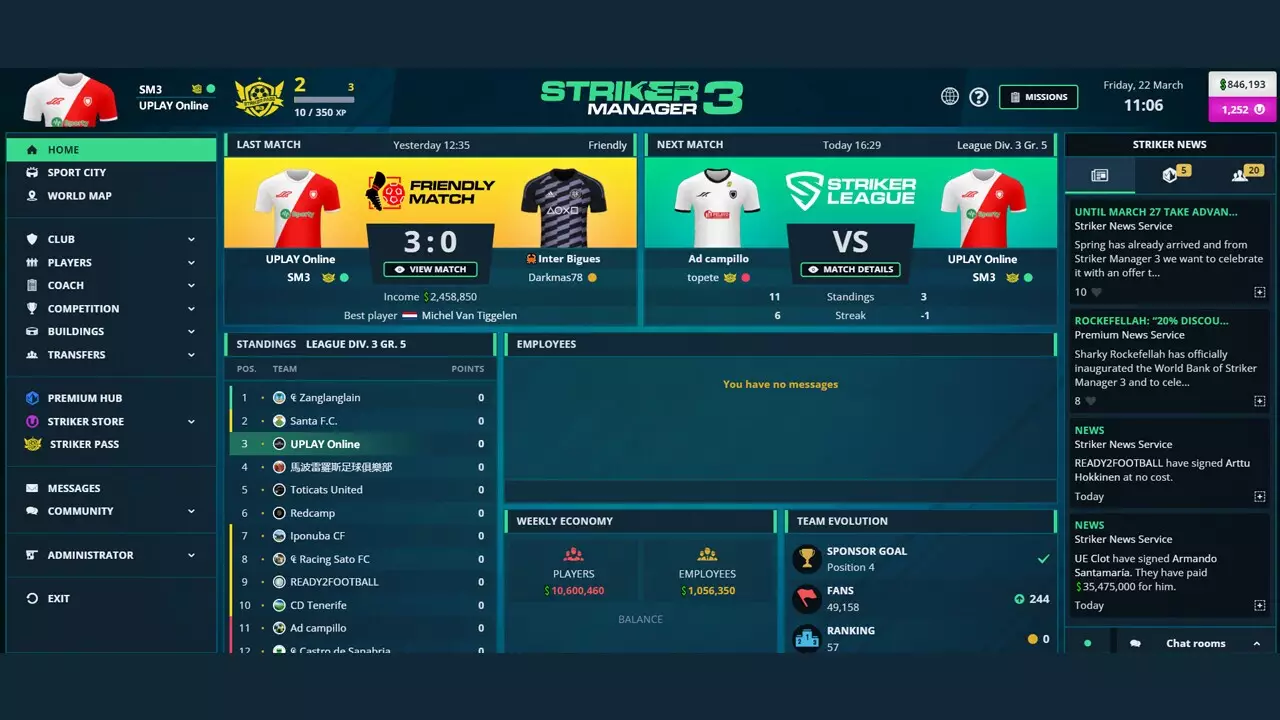 Striker Manager 3