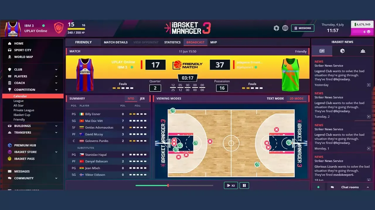 -iBasket Manager 3 - Online Basketball Manager-游戏截图-好玩游戏库