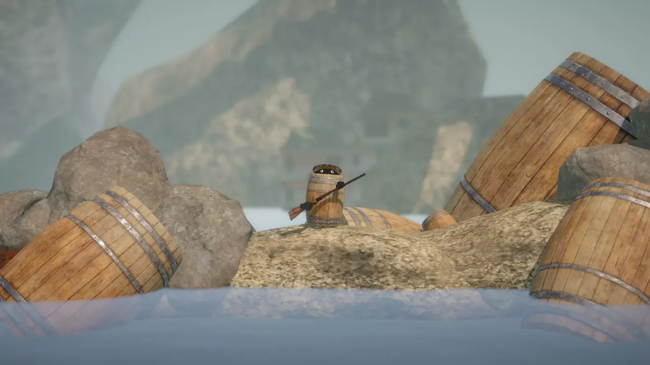 -Climbing In Barrel With Double-Barrel-游戏截图-好玩游戏库