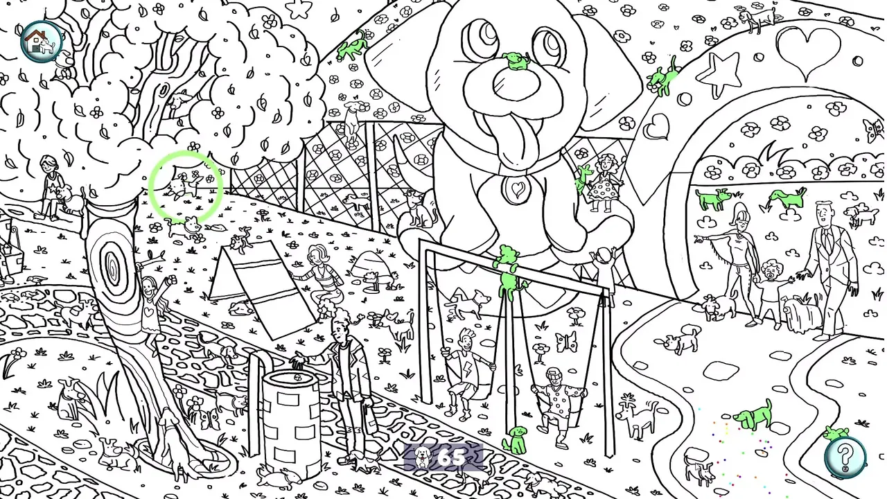 -101 Cute Dogs: Find & Paint-游戏截图-好玩游戏库