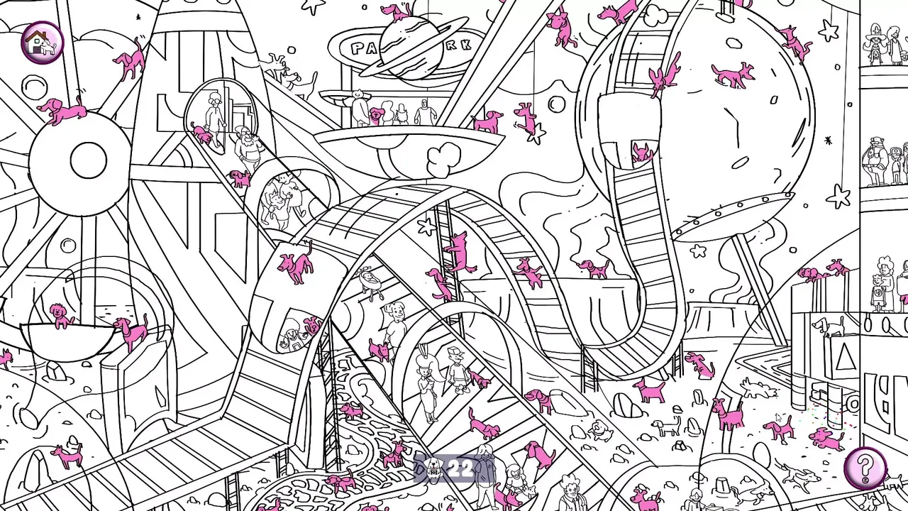 -101 Cute Playland Dogs: Find & Paint-游戏截图-好玩游戏库