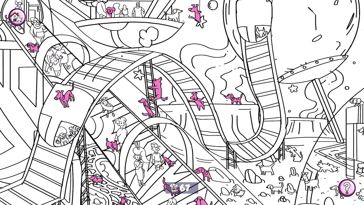 -101 Cute Playland Dogs: Find & Paint-游戏截图-好玩游戏库