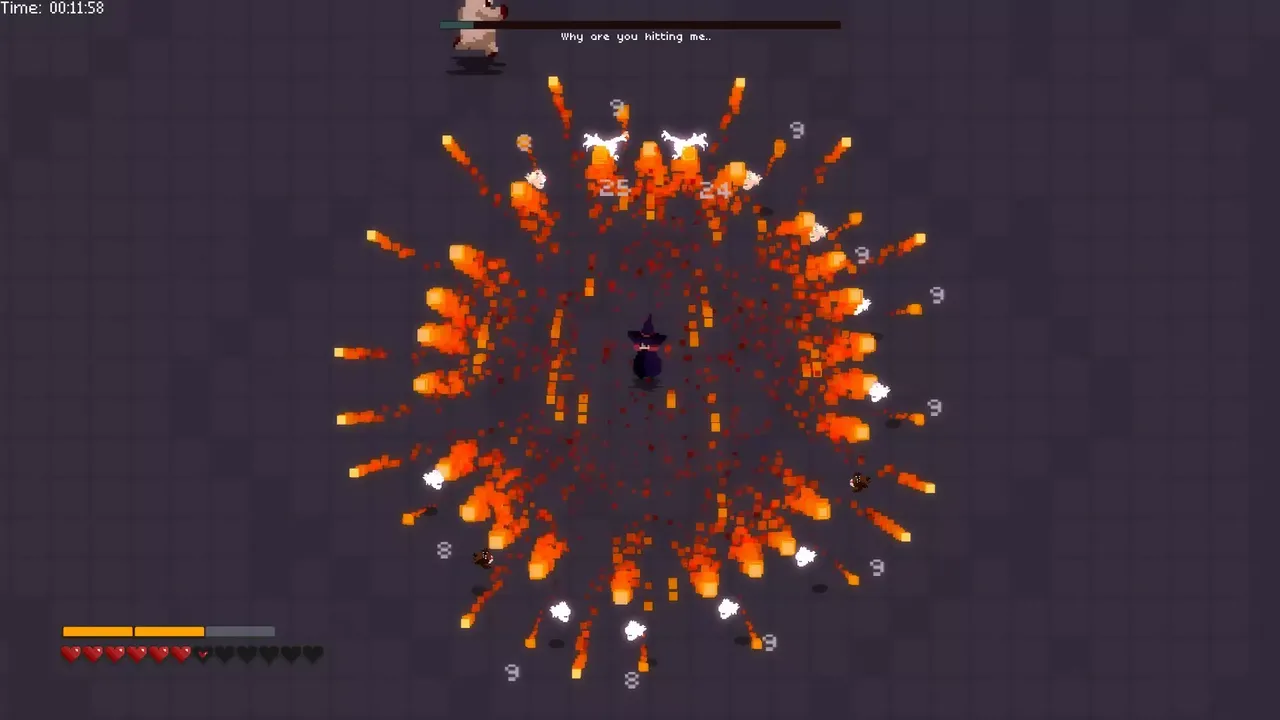 -Little Fire Girl Fights Final Boss / 小火女掉站终极Boss!-游戏截图-好玩游戏库