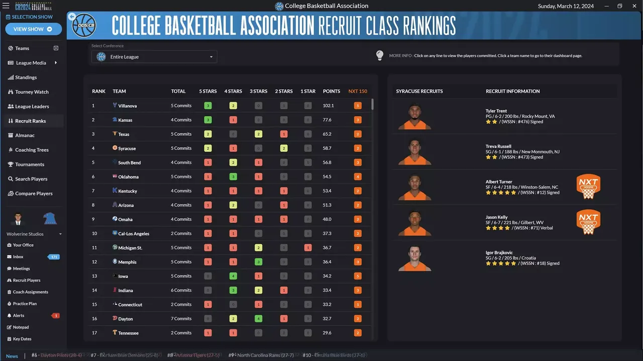 -Draft Day Sports: College Basketball 2024-游戏截图-好玩游戏库
