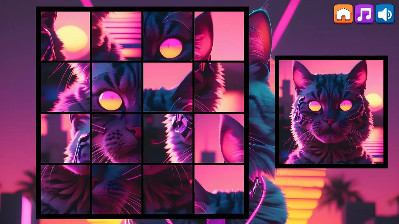 -OG Puzzlers: Synthwave Cats-游戏截图-好玩游戏库