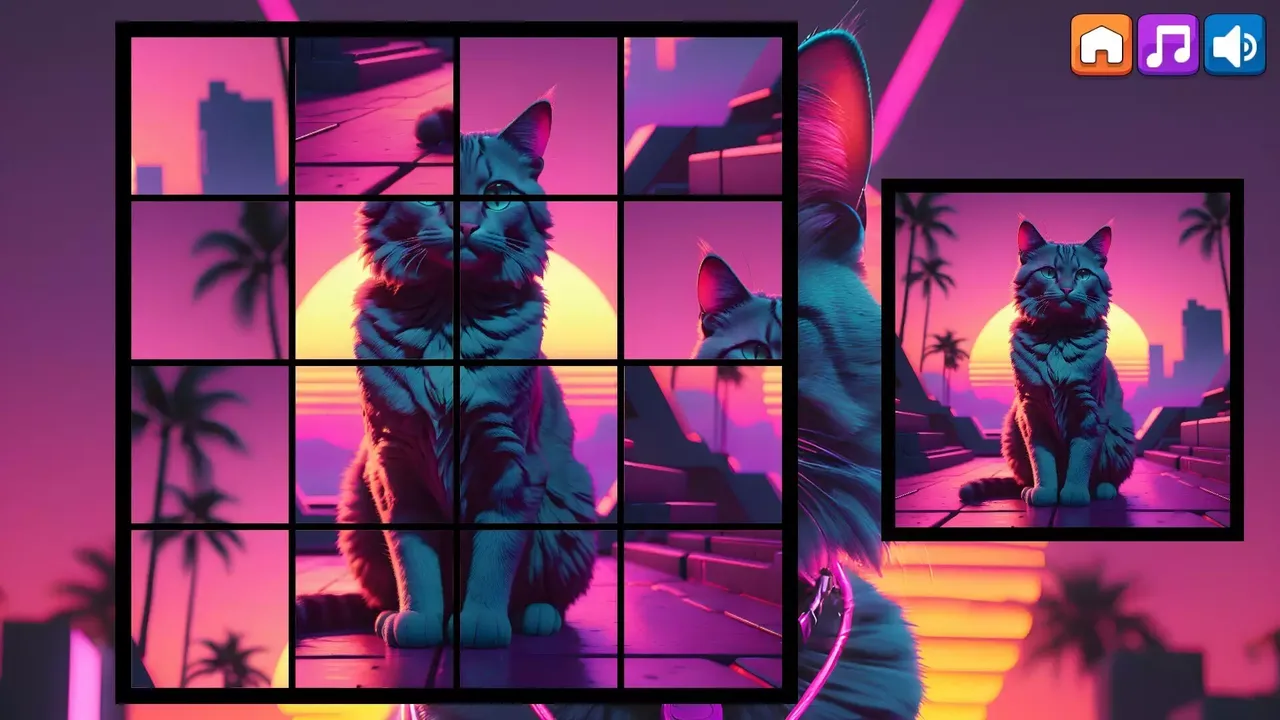 -OG Puzzlers: Synthwave Cats-游戏截图-好玩游戏库