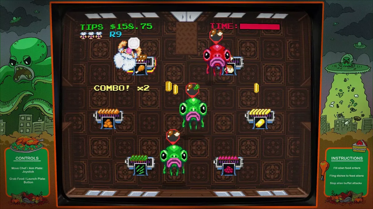 -Digital Eclipse Arcade: Invasion of the Buffet Snatchers-游戏截图-好玩游戏库