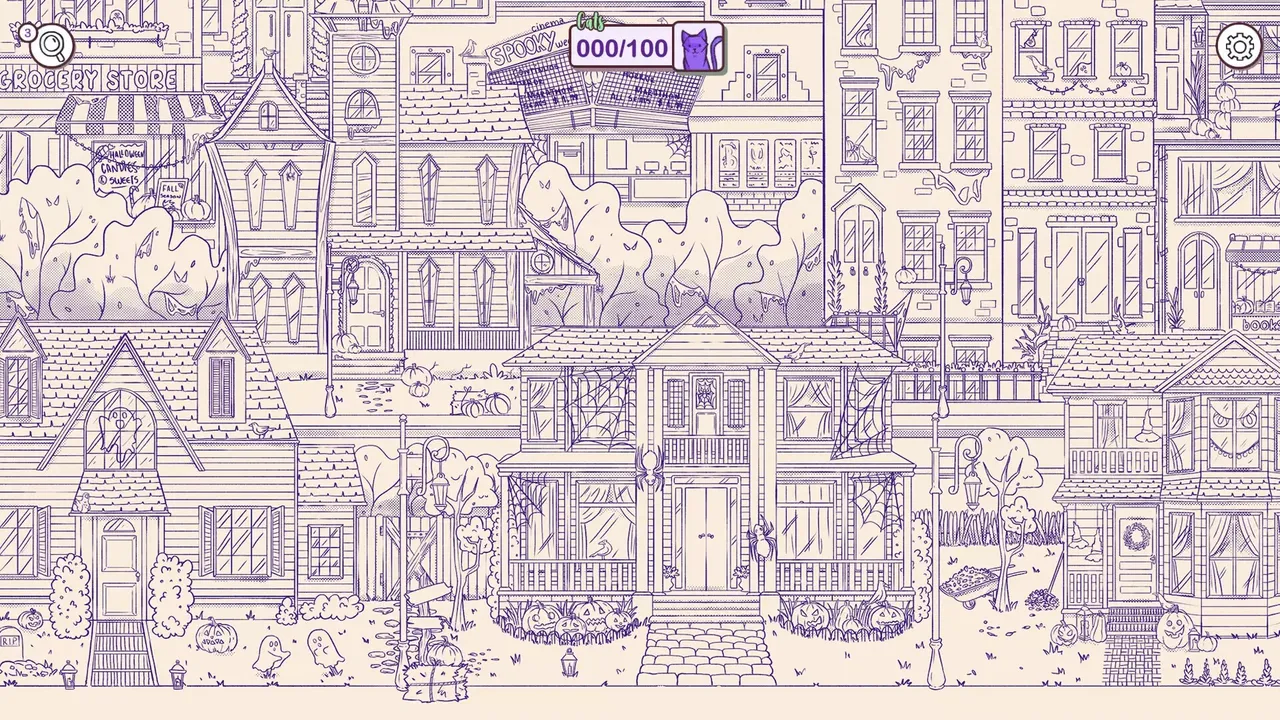 -Hidden Cats in Spooky Town-游戏截图-好玩游戏库