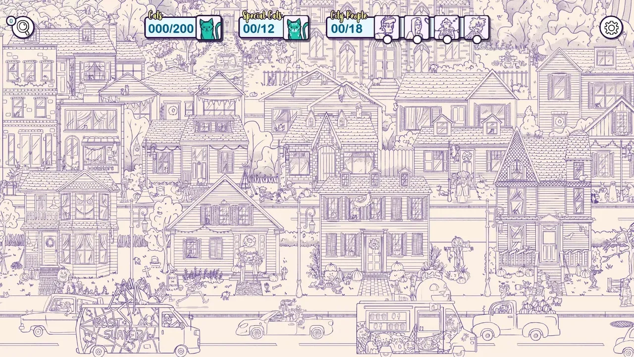 -Hidden Cats in Spooky Town-游戏截图-好玩游戏库