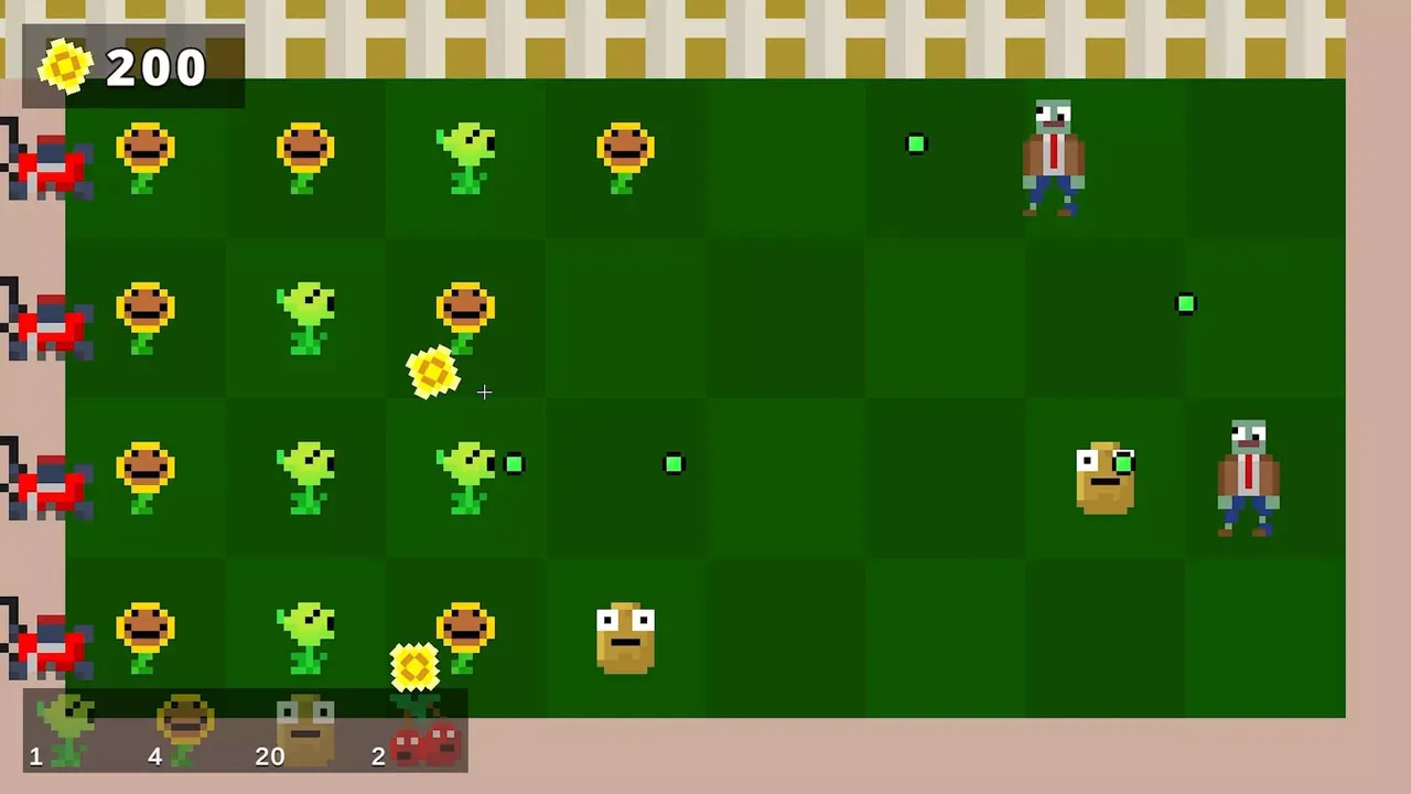 -8-Bit Plants vs. Zombies-游戏截图-好玩游戏库