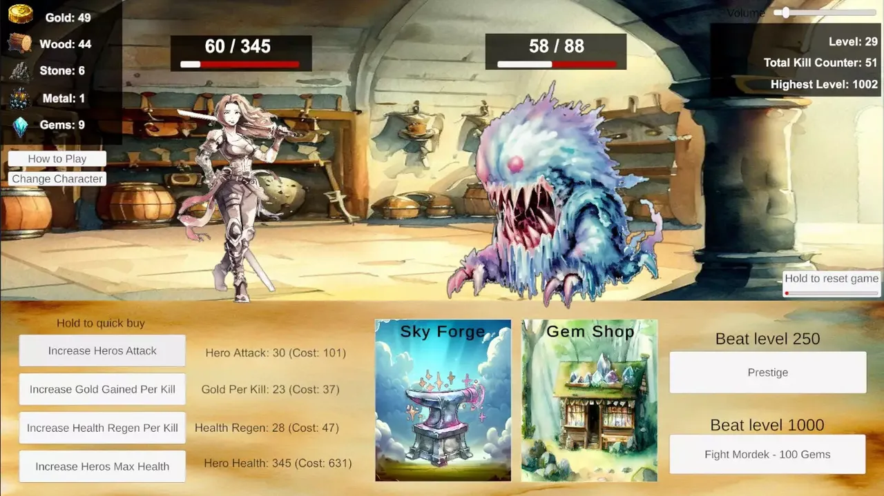 -Heros and Monsters: Idle Clicker Game-游戏截图-好玩游戏库