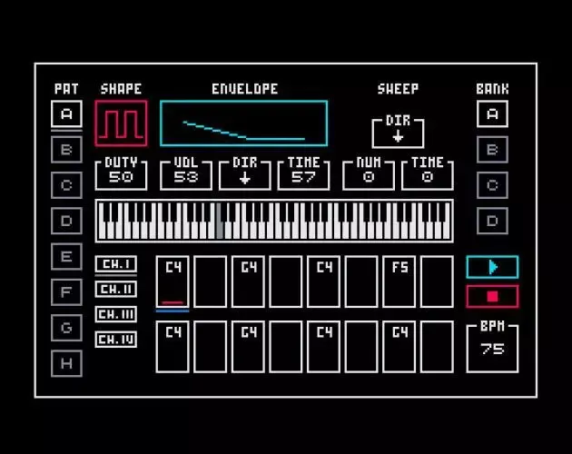 -STEPPER: A 16-step sequencer for the Game Boy Advance-游戏截图-好玩游戏库