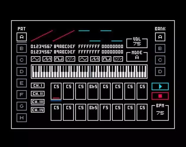 -STEPPER: A 16-step sequencer for the Game Boy Advance-游戏截图-好玩游戏库