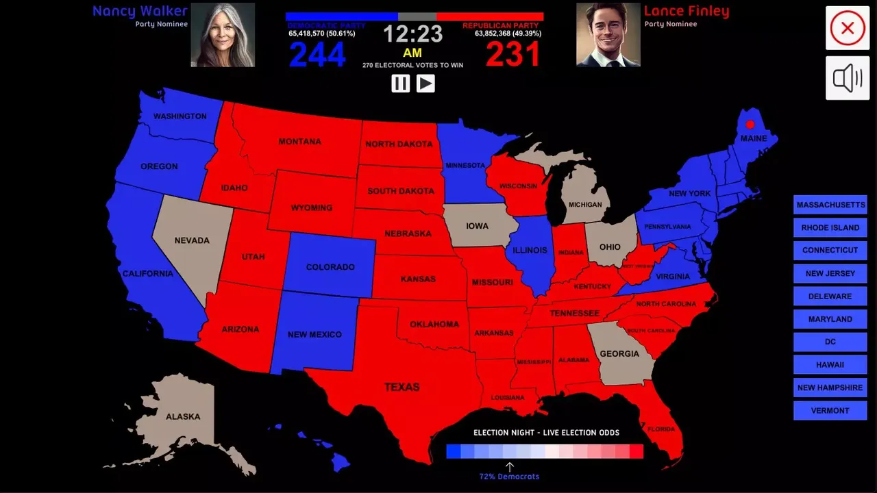 -2024 U.S. Election Simulator-游戏截图-好玩游戏库