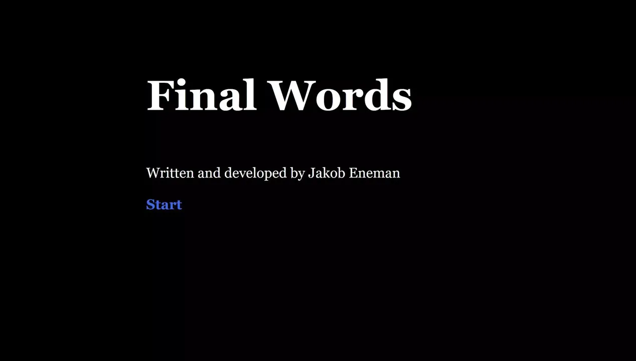 -Last Words (Jakob Eneman)-游戏截图-好玩游戏库