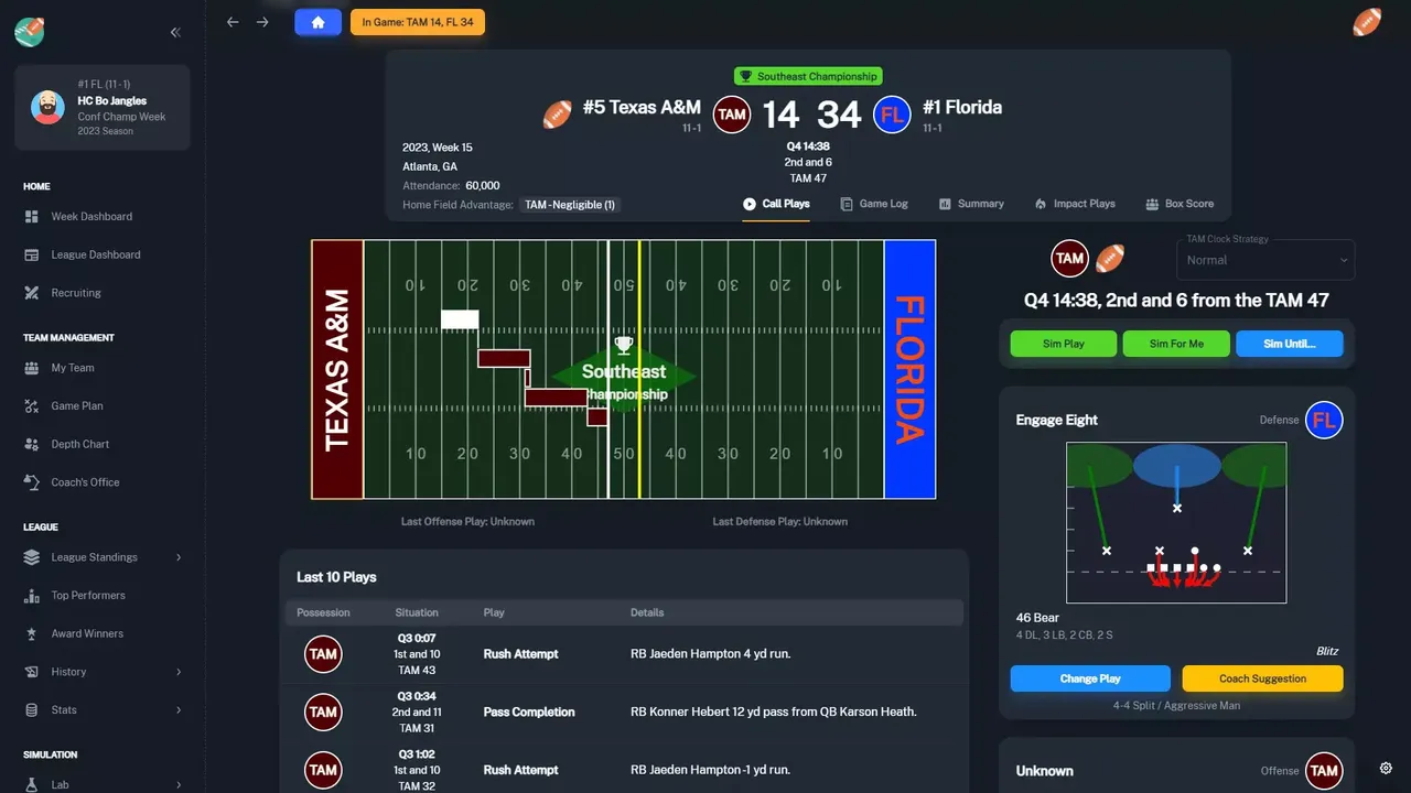 -Football Coach: College Dynasty-游戏截图-好玩游戏库
