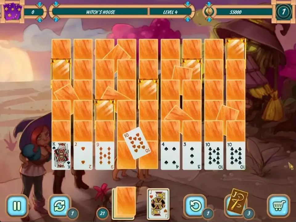 -Sweet Solitaire. School Witch 2-游戏截图-好玩游戏库
