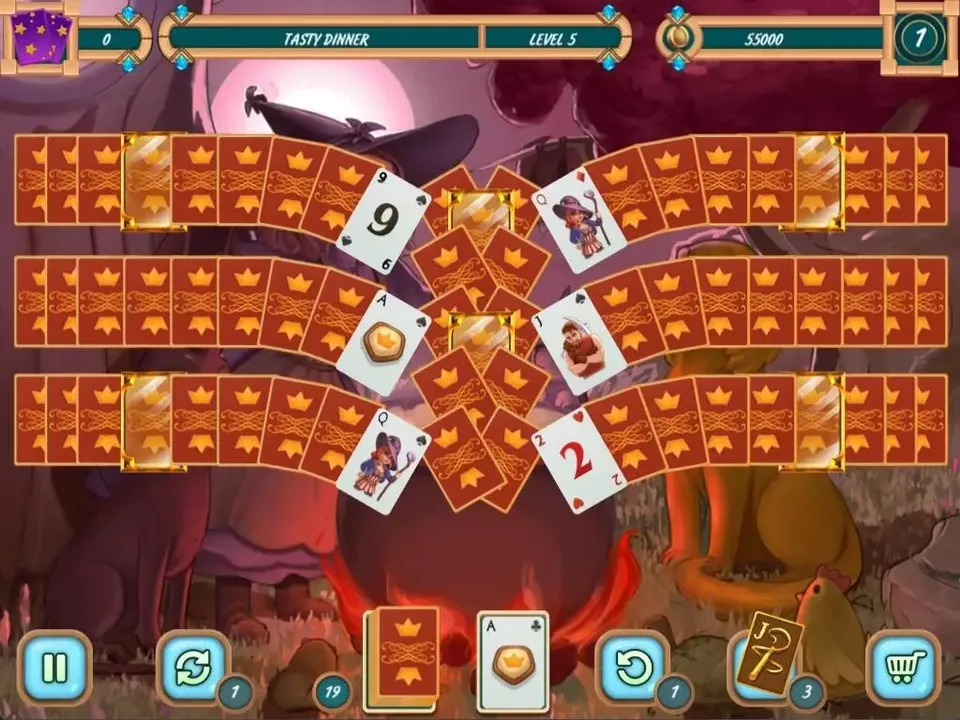 -Sweet Solitaire. School Witch 2-游戏截图-好玩游戏库