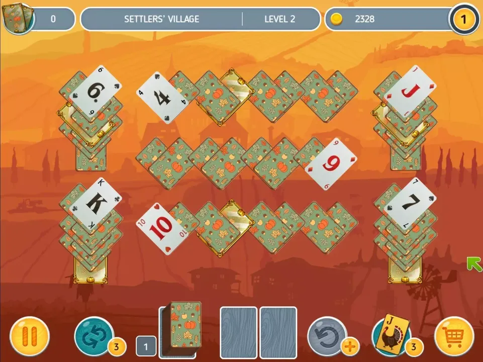 -Solitaire Match 2 Cards. Thanksgiving Day-游戏截图-好玩游戏库