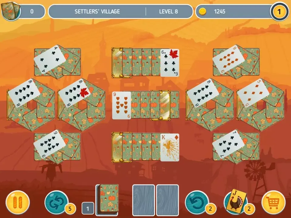 -Solitaire Match 2 Cards. Thanksgiving Day-游戏截图-好玩游戏库