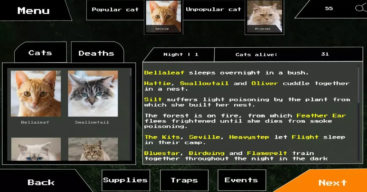 -Warrior Cats Hunger Games Simulator-游戏截图-好玩游戏库