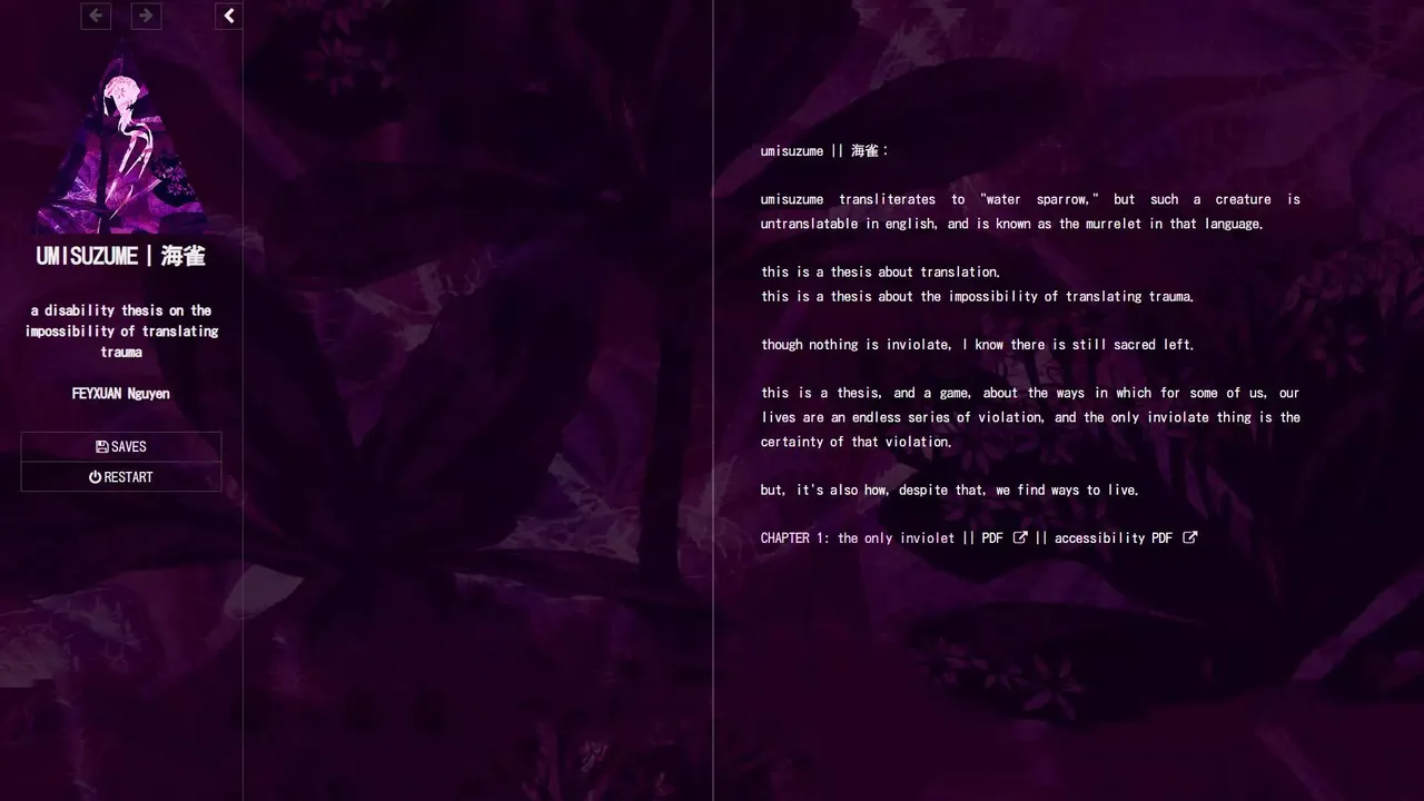 -umisuzume: a disability thesis on the impossibility of translating trauma-游戏截图-好玩游戏库