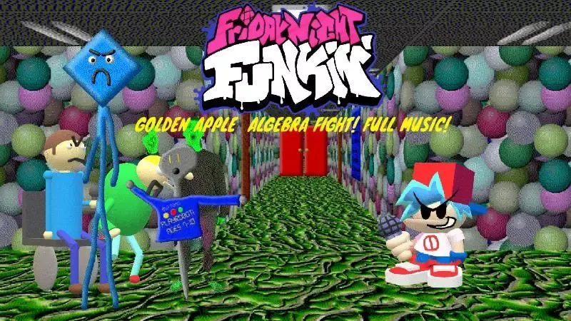 -Friday Night Funkin' Golden apple! algebra Full fight! (just one fight)-游戏截图-好玩游戏库