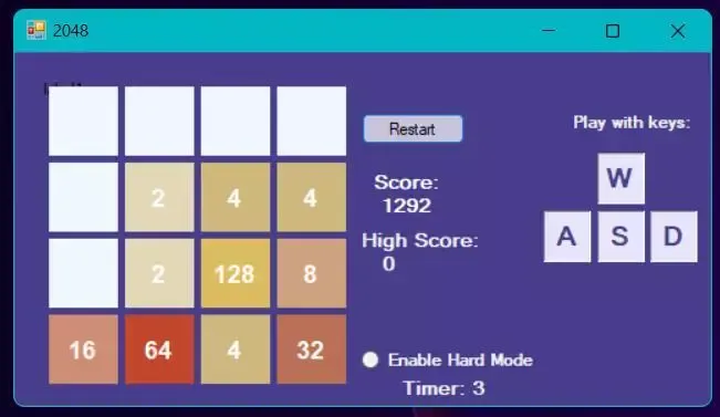 -2048 Windows Forms Marcis-游戏截图-好玩游戏库