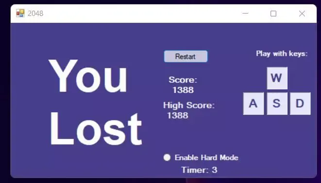 -2048 Windows Forms Marcis-游戏截图-好玩游戏库