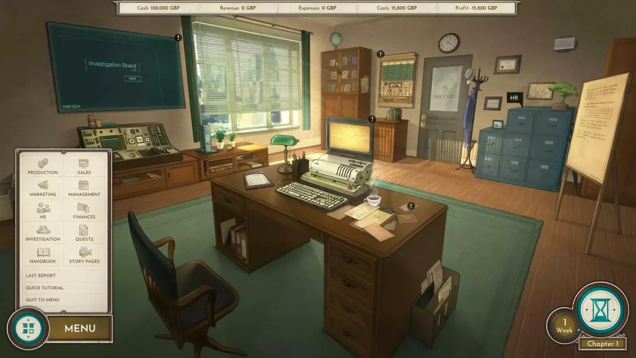 Coffee Noir – Business Detective Game DEMO