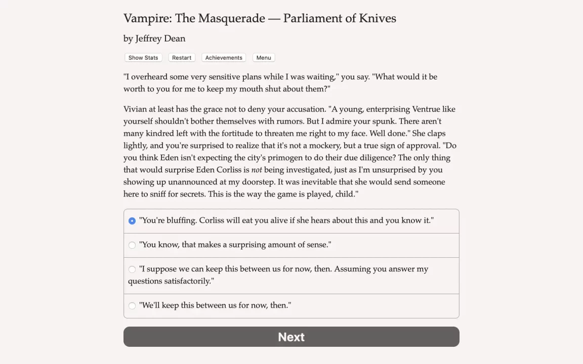 -Vampire: The Masquerade — Parliament of Knives-游戏截图-好玩游戏库