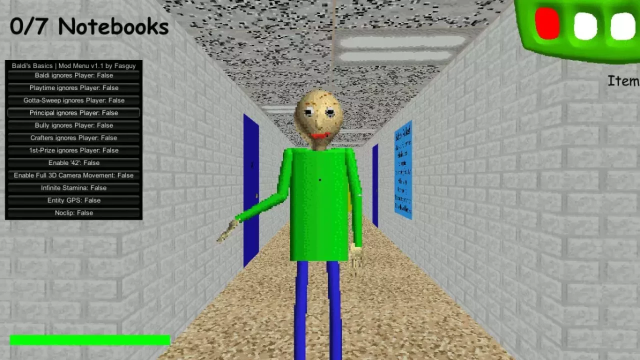 Baldi’s Basics 1.3.1 Mod Menu