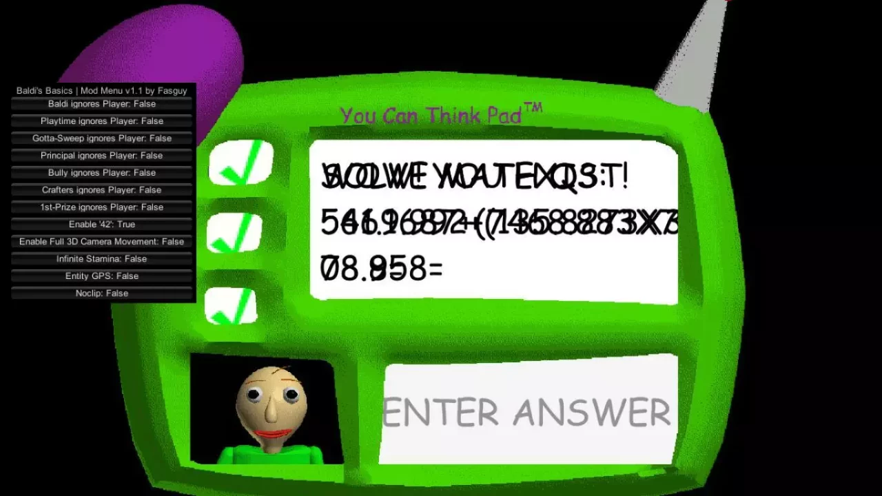 -Baldi's Basics 1.3.1 Mod Menu-游戏截图-好玩游戏库